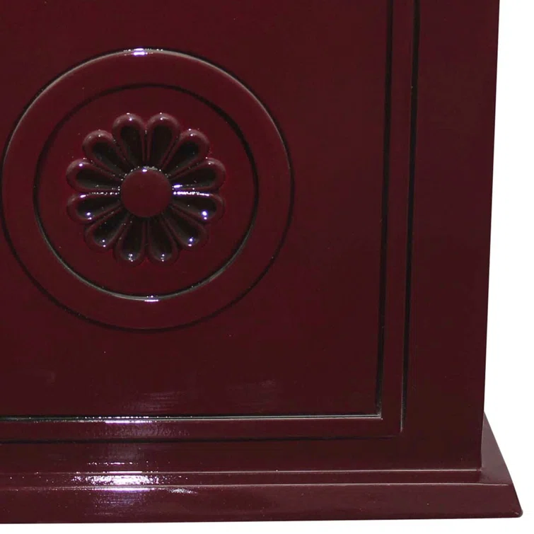 Colony Square 16" Oxblood Resin & Ceramic Outdoor Planter
