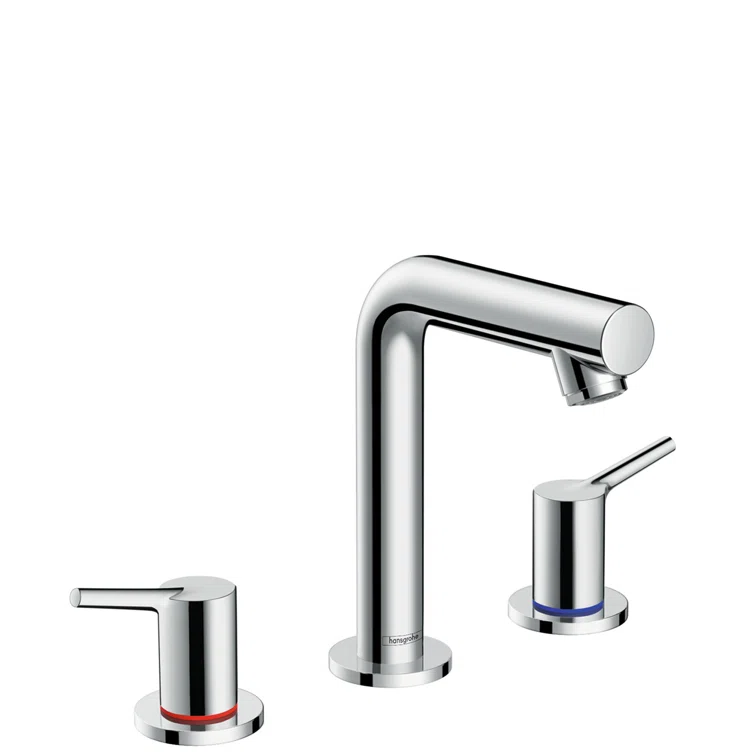 Brushed Nickel 8" Modern Widespread Brass Faucet with Pop-Up