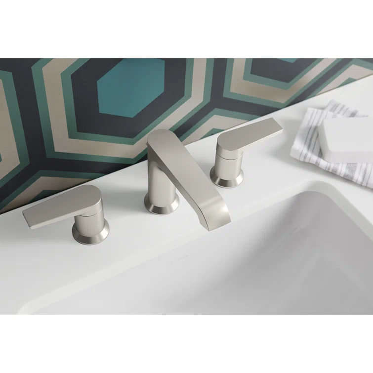 Kohler Hint 4.75" Vibrant Brushed Nickel Widespread Bathroom Faucet