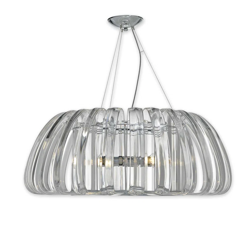 Geminis Bohemia 36" Chrome Crystal LED Chandelier