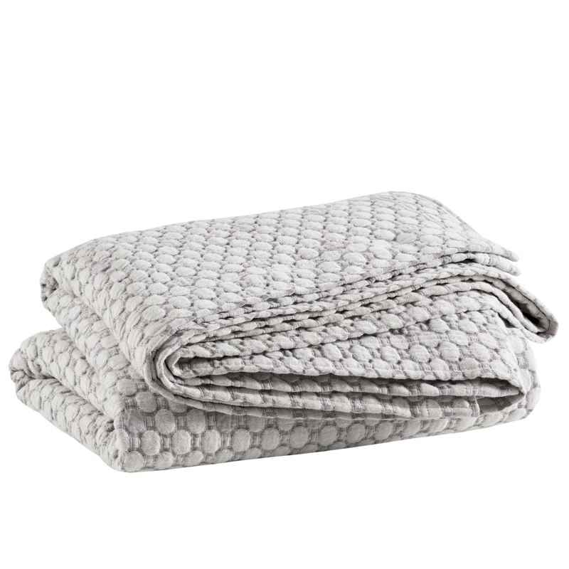 Lodi Silver Matelassé Queen Coverlet