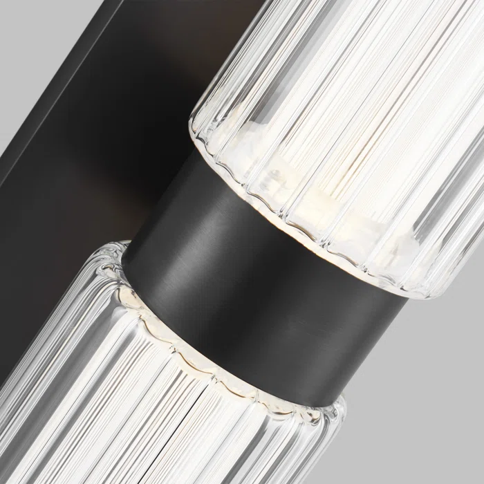Langston Brass Dimmable LED Crystal Sconce