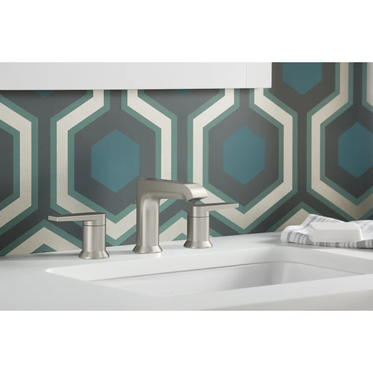 Kohler Hint 4.75" Vibrant Brushed Nickel Widespread Bathroom Faucet