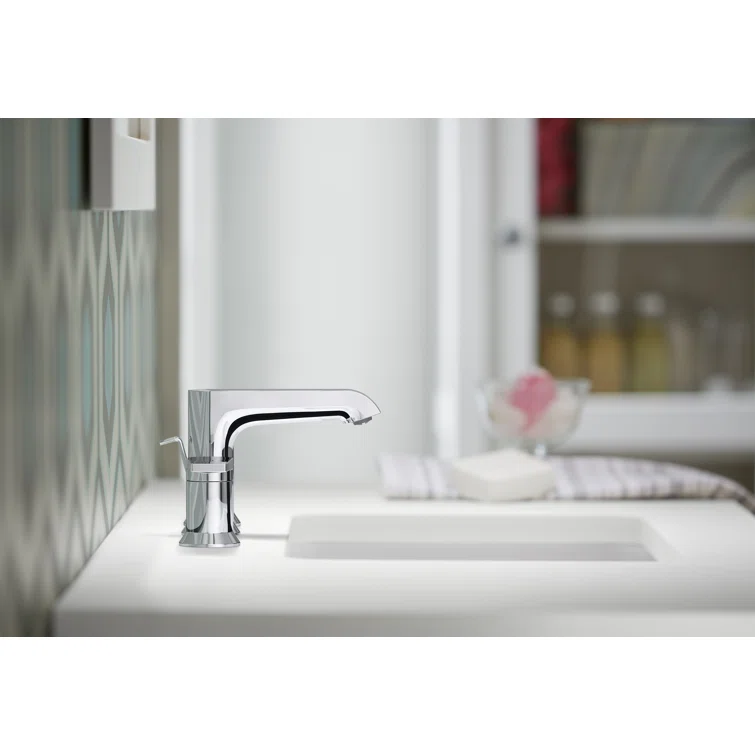 Polished Chrome Minimalist Widespread Bathroom Faucet with Pop-Up Drain