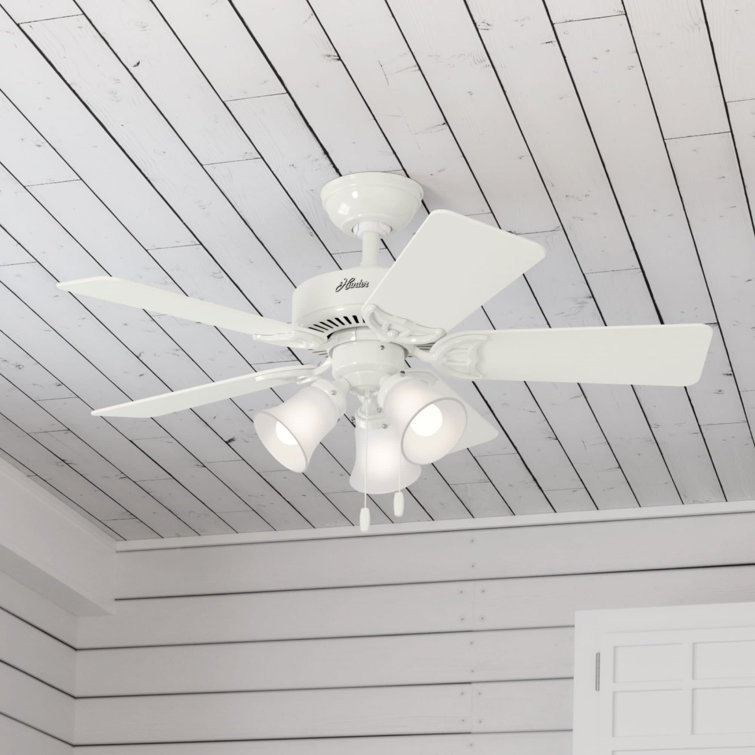 WhisperWind Classic 42" Ceiling Fan with White Oak Blades and Lighting
