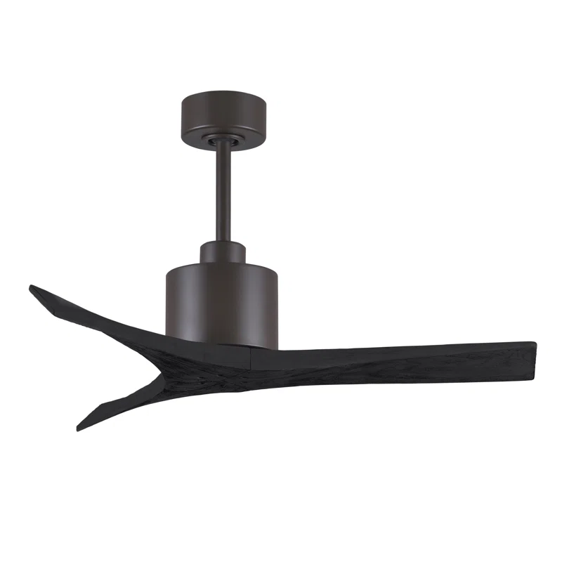 Mollywood 42'' Textured Bronze Ceiling Fan with Matte Black Blades