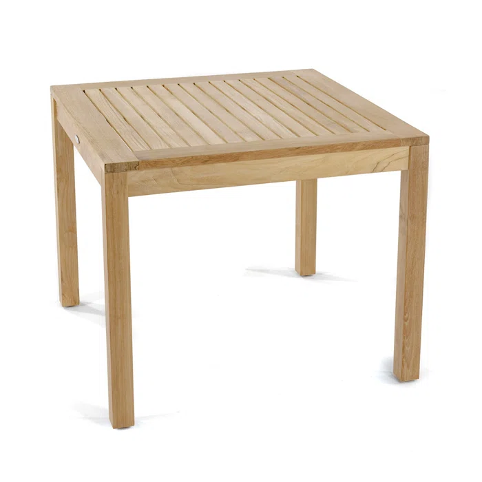 Westminster Square Teak Outdoor Dining Table with Large Levelers