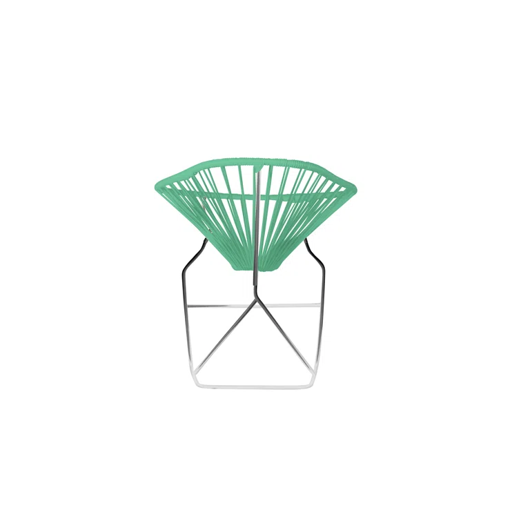 Mint Chrome Armless Rocking Chair with Vinyl Cord