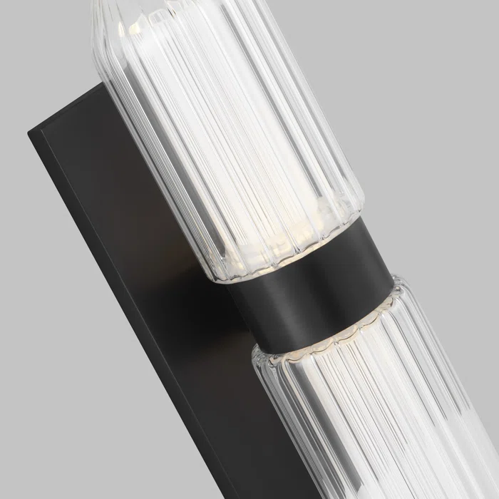 Langston Brass Dimmable LED Crystal Sconce