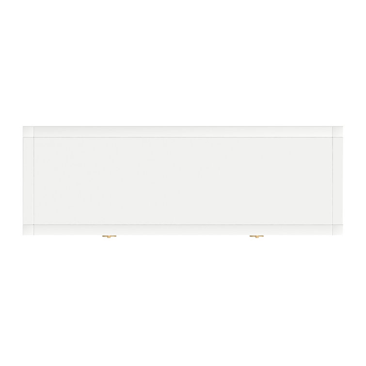 Lark 44" White Wood Console Table with Storage