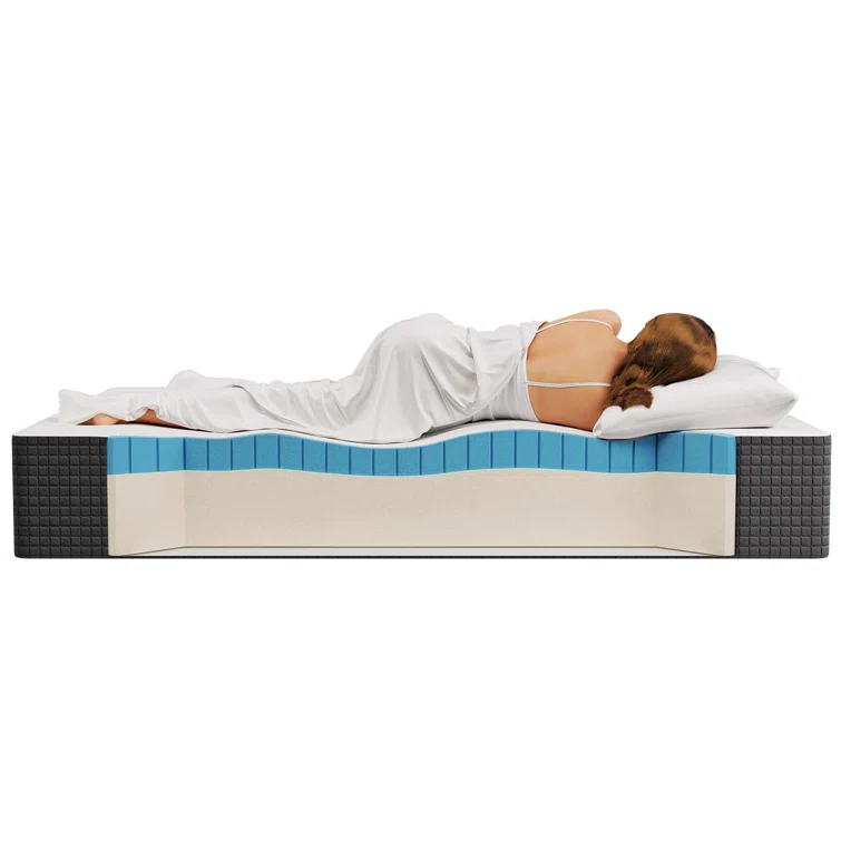 SereneDream 12" Queen Gel Memory Foam Mattress in White