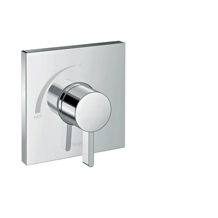 Modern Ecostat Square Black Pressure Balance Shower Valve Trim