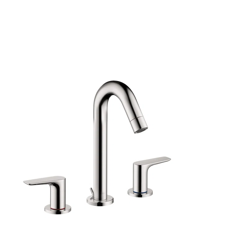 EcoLux Modern Widespread Chrome Bathroom Faucet with Brass Construction