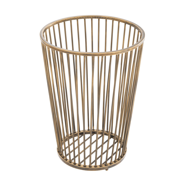 Baleana Vintage Brass Slim Framework Home Office Basket