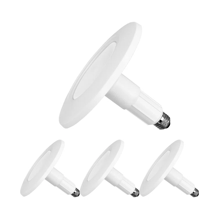 Set of 4 White Adjustable LED Retrofit Recessed Lights