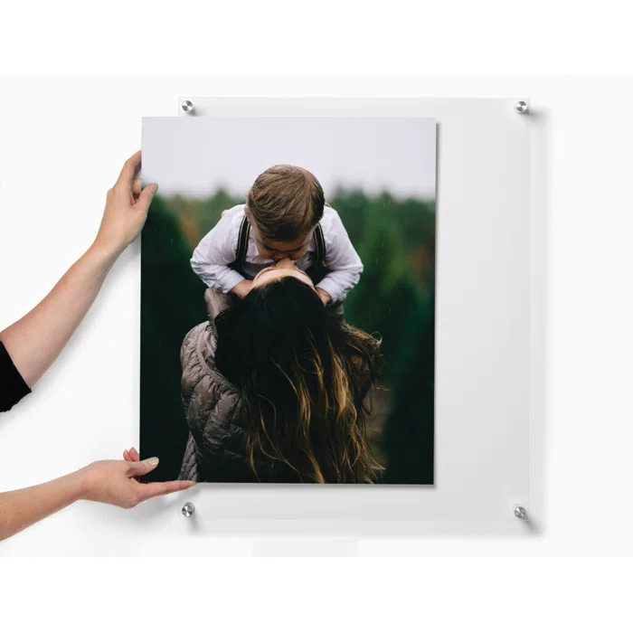 Silver Acrylic Floating Wall Frame for 16x20 Art