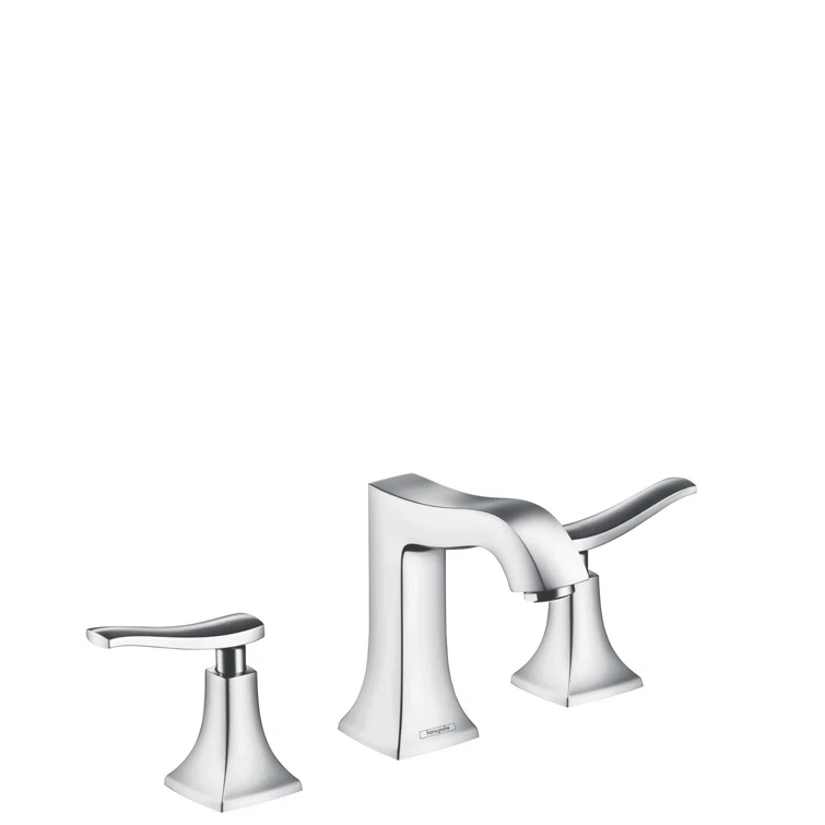 Polished Nickel Brass Widespread Bathroom Faucet with Dual Handles
