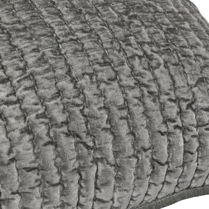Luxurious Sage Green Velvet King Quilt with Hand-Stitched Detail