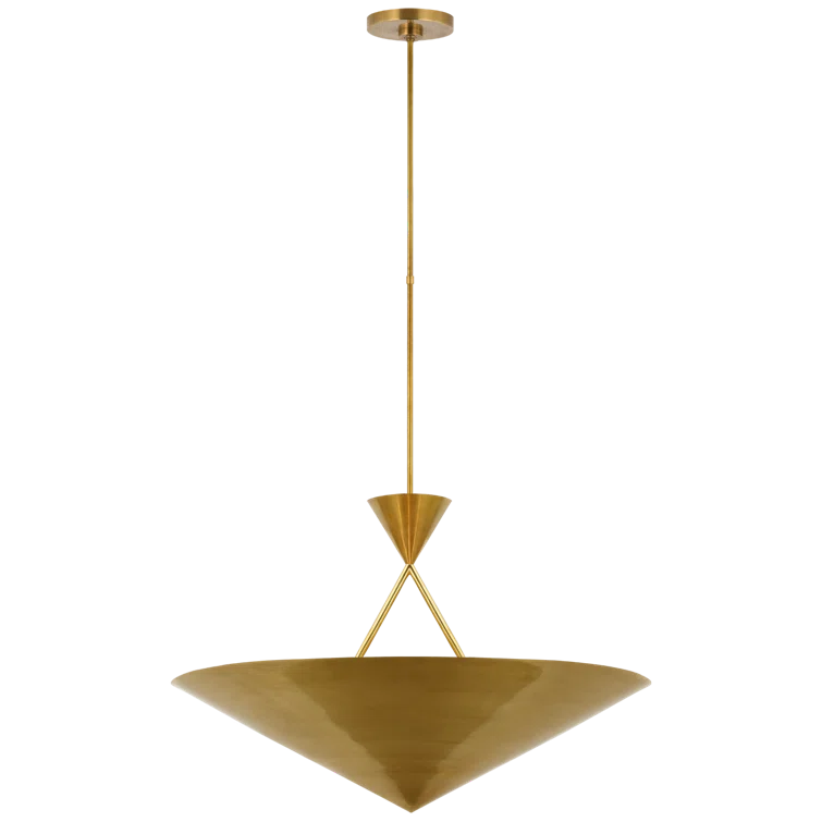 Antique Brass 30" Modern Geometric Chandelier
