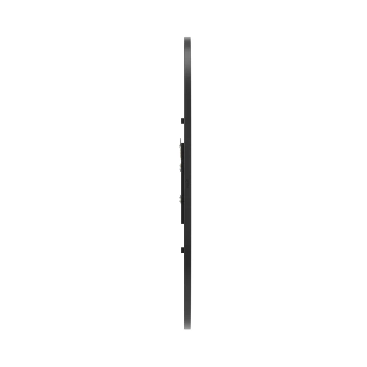 Sleek Modern Oval Hub Wall Mirror 18"x24" in Black