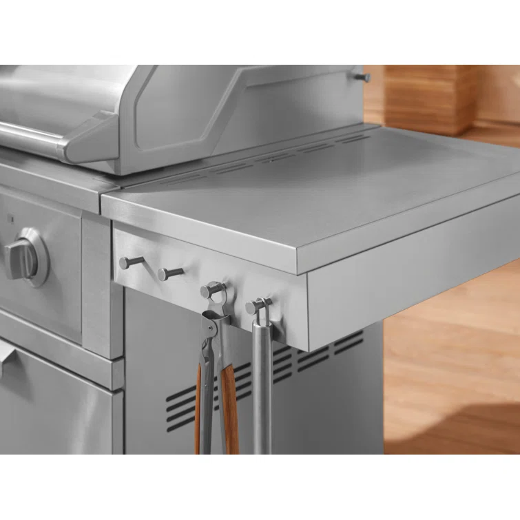 33-Inch Stainless Steel Natural Gas Grill Cart with Side Burner