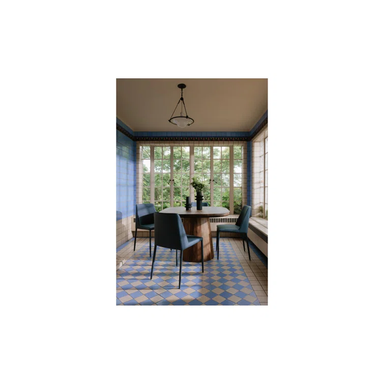 Gray Upholstered Metal Frame Side Chair Set of 2