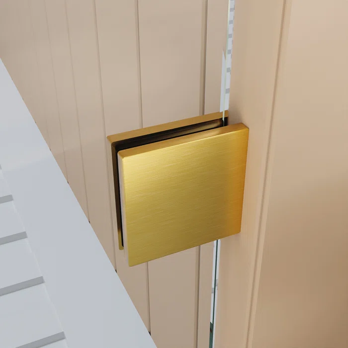 Concord 60" Gold Frameless Sliding Shower Door with Tempered Glass