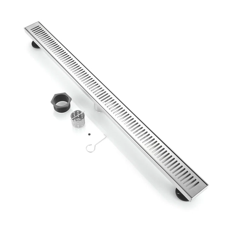 BOANN 36" Nickel Stainless Steel Rectangular Linear Shower Drain