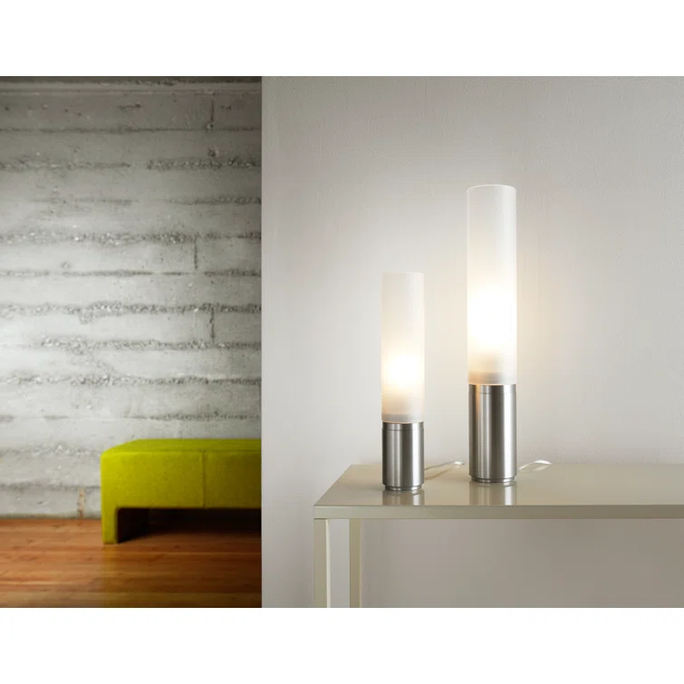 Elise Black Aluminum 12" Table Lamp with Diffuser
