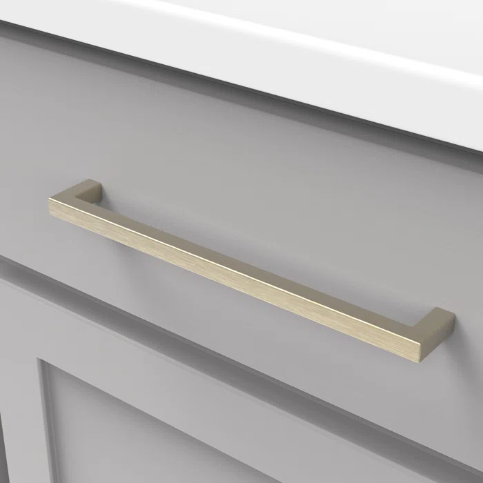 Elusive Golden Nickel Modern Cabinet Handle with Mounting Hardware