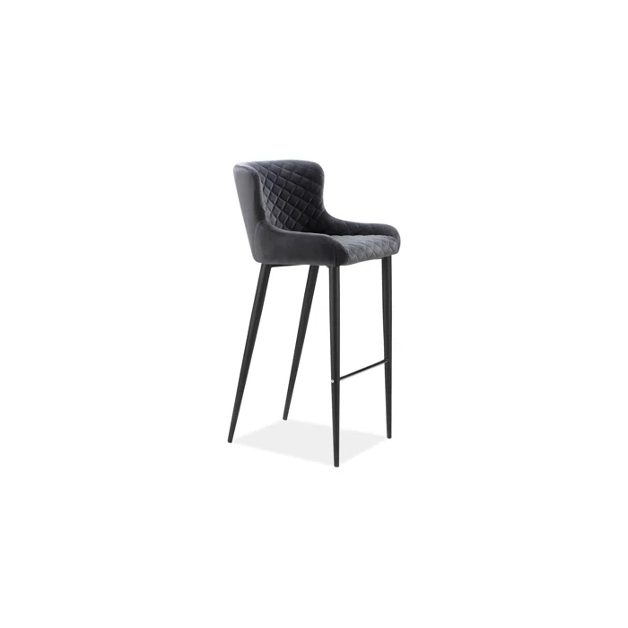 Etta Dark Grey Metal Contemporary Counter Stool